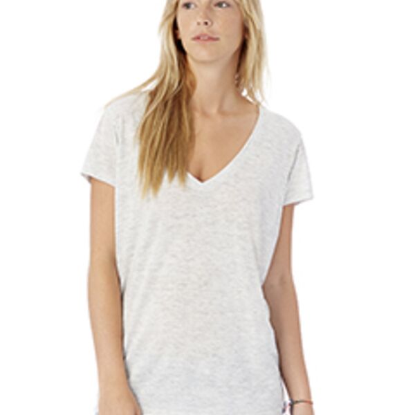 Ladies' Slinky-Jersey V-Neck T-Shirt Thumbnail