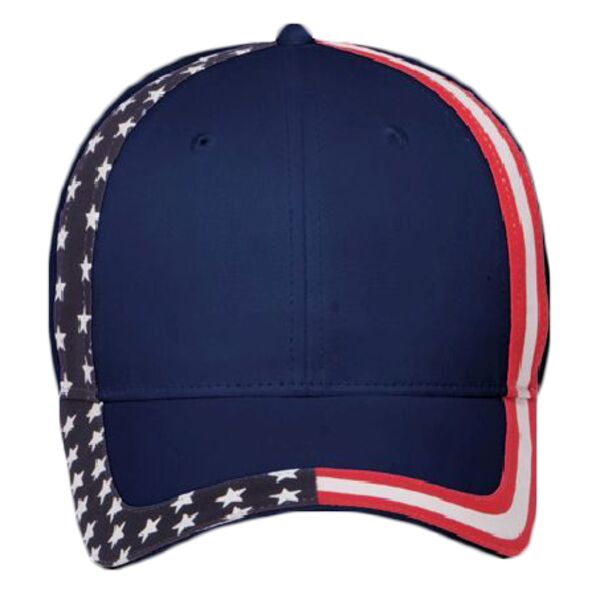 OTTO United States Flag Pattern Cotton Twill Six Panel Low Profile Baseball Cap Thumbnail