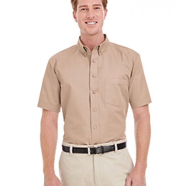 Men's Foundation 100% Cotton Short-Sleeve Twill Shirt with Teflon™ Thumbnail