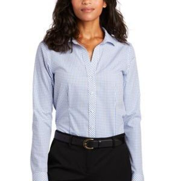 Ladies Open Ground Check Non Iron Shirt Thumbnail