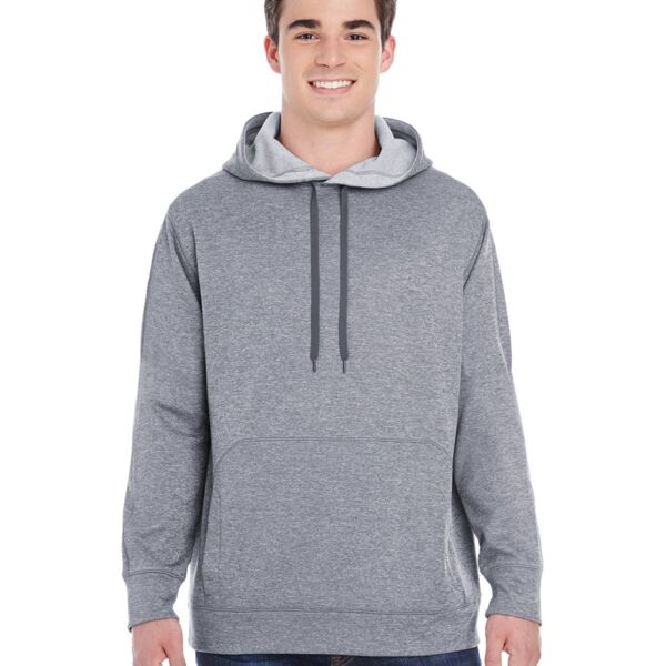 Champion Adult Performance Fleece Pullover Hooded Sweatshirt Slate Gray Thumbnail