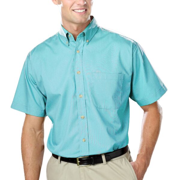 Men's S/S Superblend Poplin Shirt with Bone Buttons Thumbnail