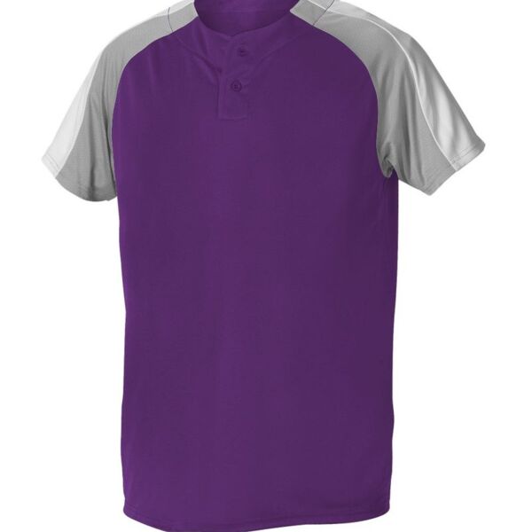 Youth Two Button Henley Baseball Jersey Thumbnail